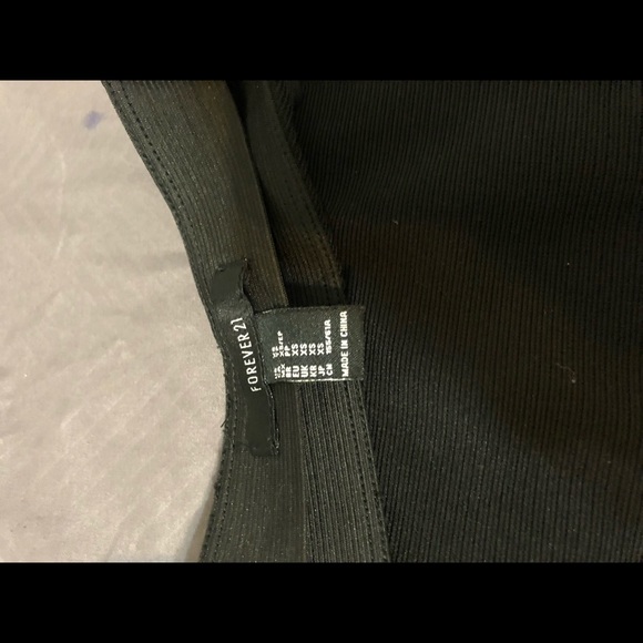 Forever 21 Black Mini Skirt & Top - Picture 6 of 7